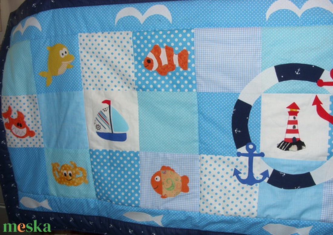 Tengeri Patchwork Falikép Falvédő - 200 x 80 cm - otthon & életmód - babaszoba, gyerekszoba - falvédő gyerekszobába - Meska.hu Tengeri Patchwork Falikép Falvédő - 200 x 80 cm - otthon & életmód - babaszoba, gyerekszoba - falvédő gyerekszobába - Meska.hu