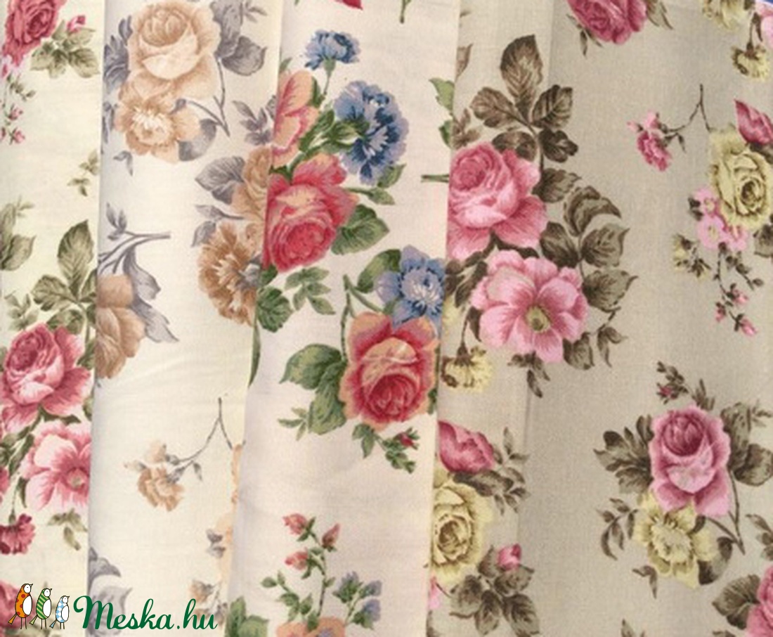 Bútorvászon vintázs rózsás több féle design textil 140 cm - kevert szálas - kellékek & szerszámok - méteráru - pamut - Meska.hu Bútorvászon vintázs rózsás több féle design textil 140 cm - kevert szálas - kellékek & szerszámok - méteráru - pamut - Meska.hu