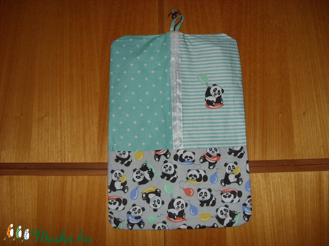 Panda macis különleges uni ovi ruha zsák  100% pamut textil - játék & sport - ovis felszerelés - ovis zsák - Meska.hu