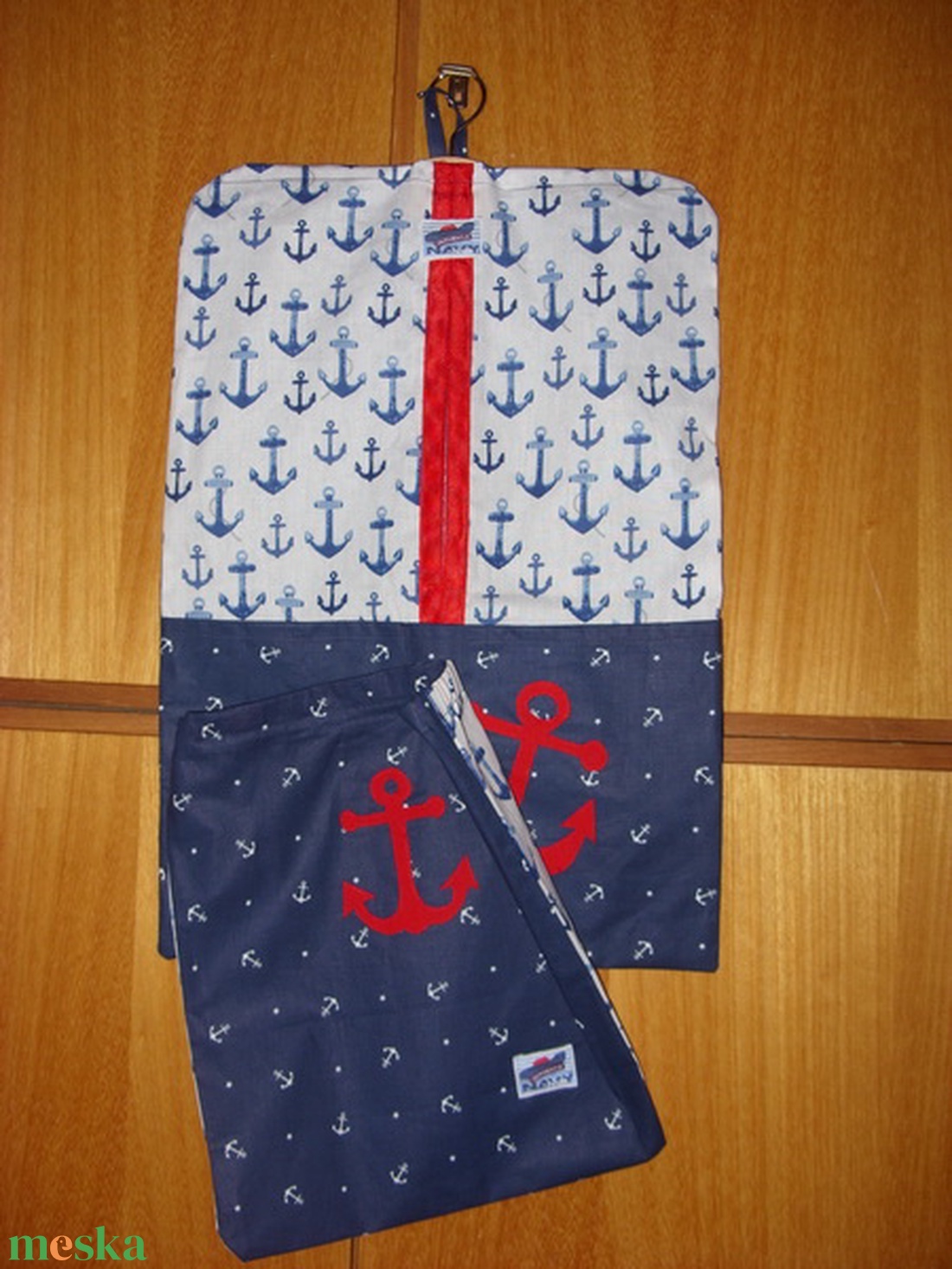 Horgony jellel különleges ovis torna  zsák  100% pamut textil - játék & sport - ovis felszerelés - Meska.hu