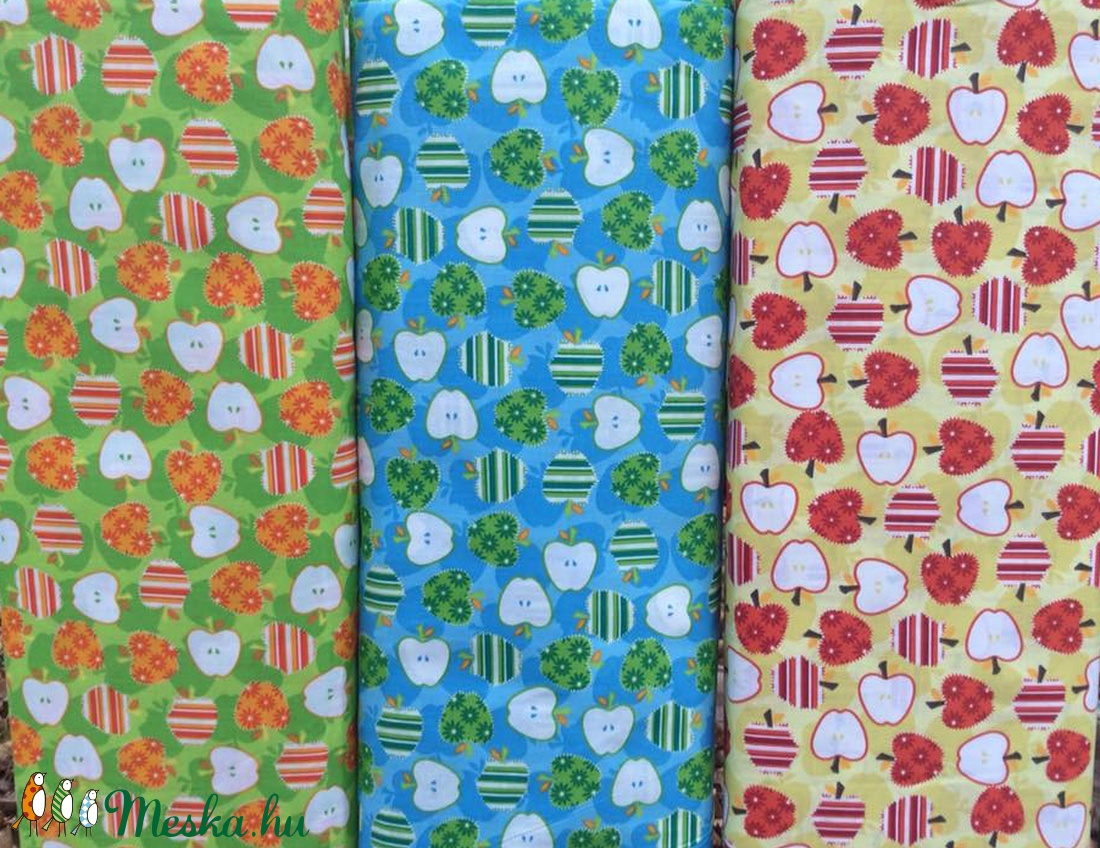 Gyümölcs mánia design textil méterre is 140 cm széles - varrással is - kellékek & szerszámok - méteráru - pamut - Meska.hu