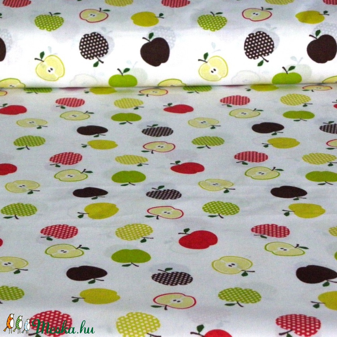 Gyümölcs mánia design textil méterre is 140 cm széles - varrással is - kellékek & szerszámok - méteráru - pamut - Meska.hu