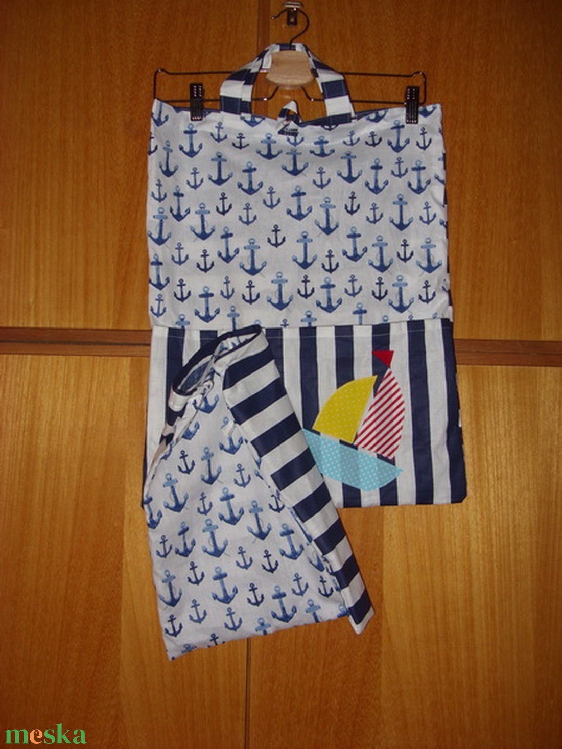 Füles  ovis ruha zsák 55 x 40 cm  100% pamut textil - ovis jellel és névvel is - játék & sport - ovis felszerelés - Meska.hu