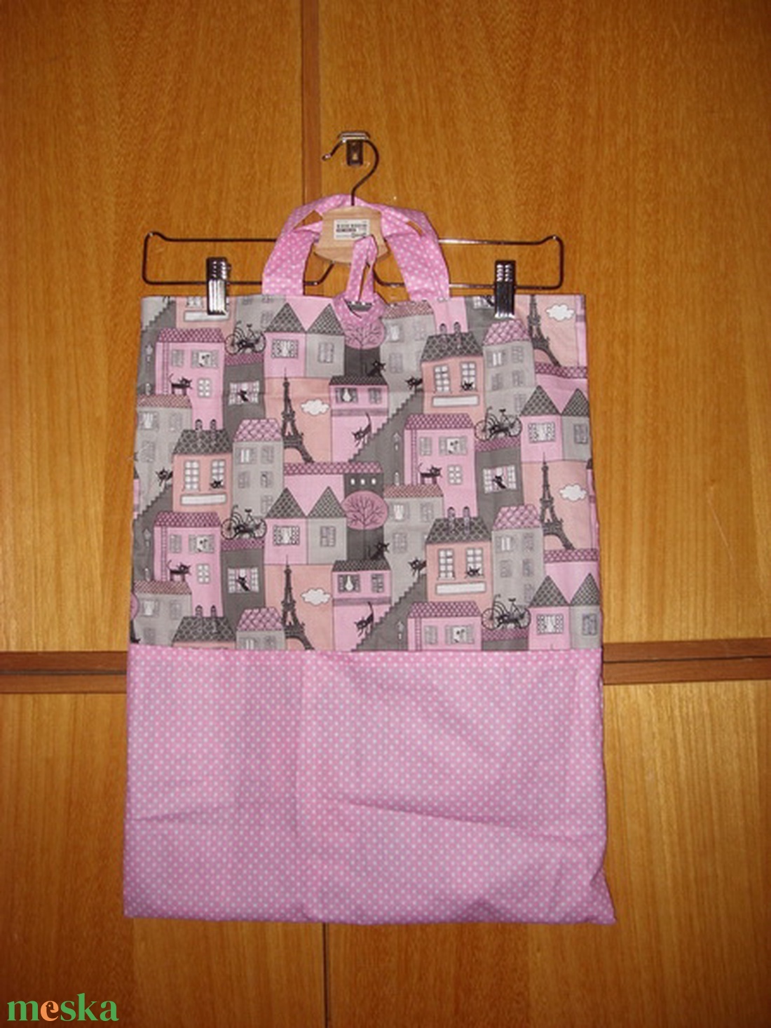 Katicás  ovis füles kis táska 100% pamut textil - táska & tok - kézitáska & válltáska - Meska.hu