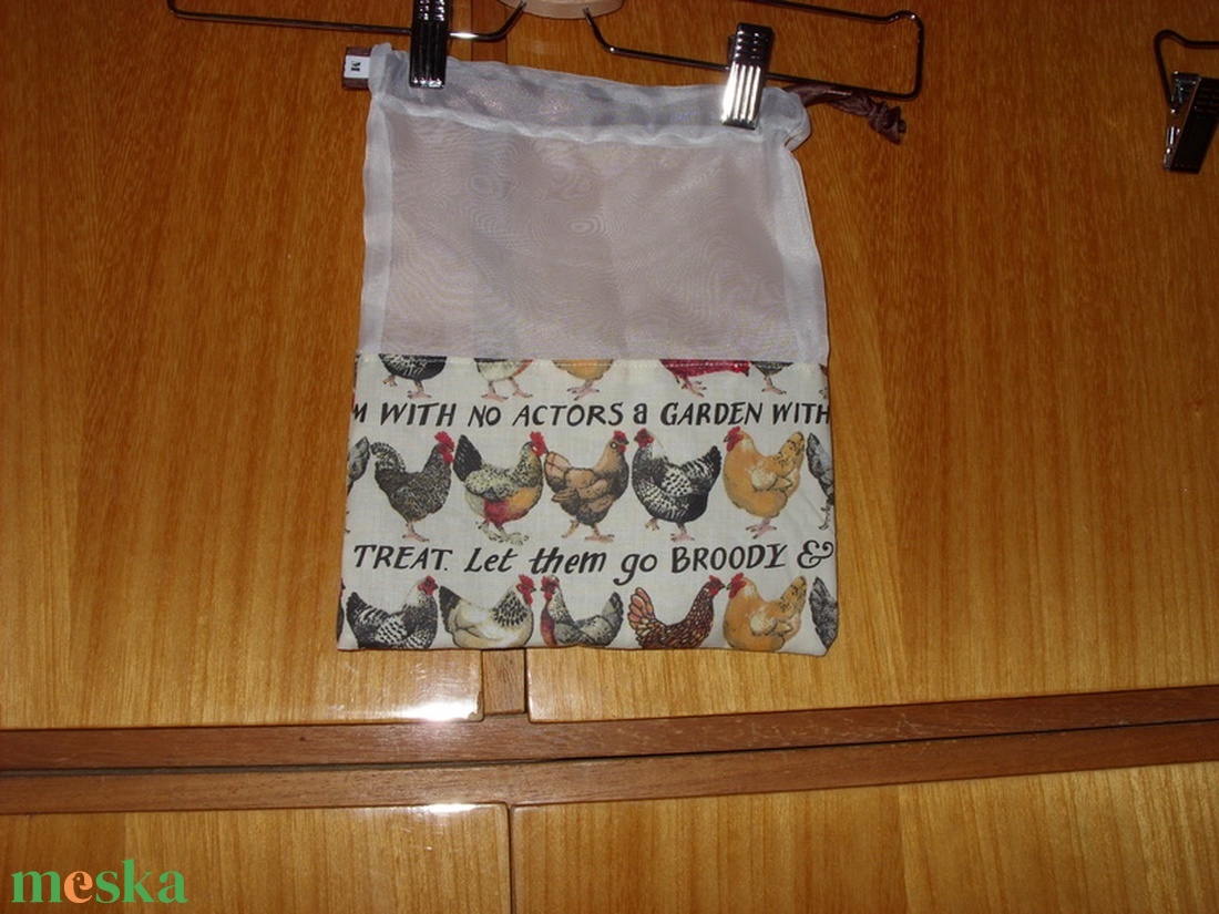 Fekete cserkós sok más gyümölcsös zsák., újra használható, mosható Zöldülj Te is - táska & tok - bevásárlás & shopper táska - zöldség/gyümölcs zsák - Meska.hu