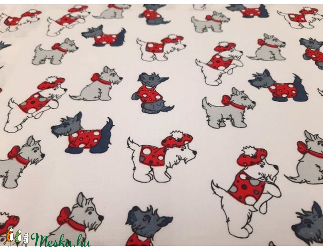 Cuki kutyusok - kombináld pöttyössel - 100% pamut textilek - textil - pamut - Meska.hu Cuki kutyusok - kombináld pöttyössel - 100% pamut textilek - textil - pamut - Meska.hu