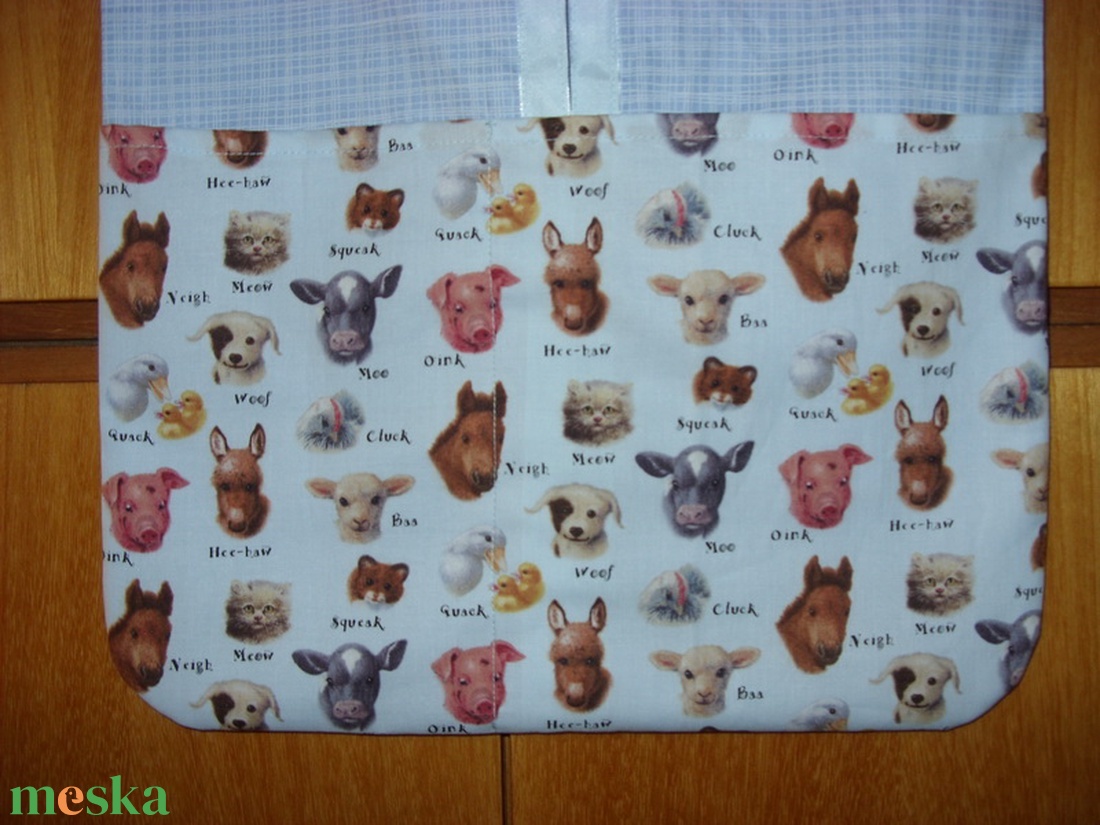 Farm - állatos ovis ruhazsák - USA design textillel kombózva - játék & sport - ovis felszerelés - ovis szett (zsák és tornazsák) - Meska.hu