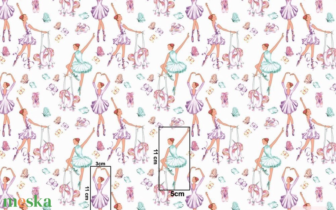 Balerinás ovis ruhazsák, 3 féle minta, ökotex design textillel kombózva - játék & sport - ovis felszerelés - ovis szett (zsák és tornazsák) - Meska.hu