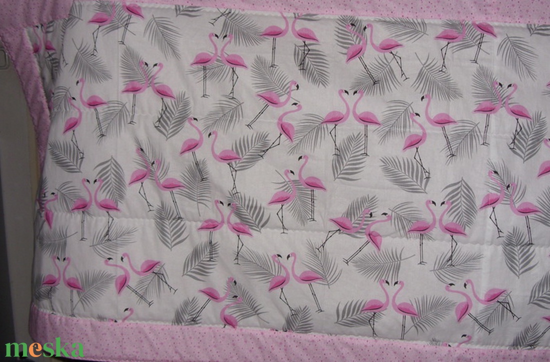 Csodás flamingó mintás falvédő 200 x 80 cm füllel - otthon & életmód - lakástextil - falvédő - Meska.hu