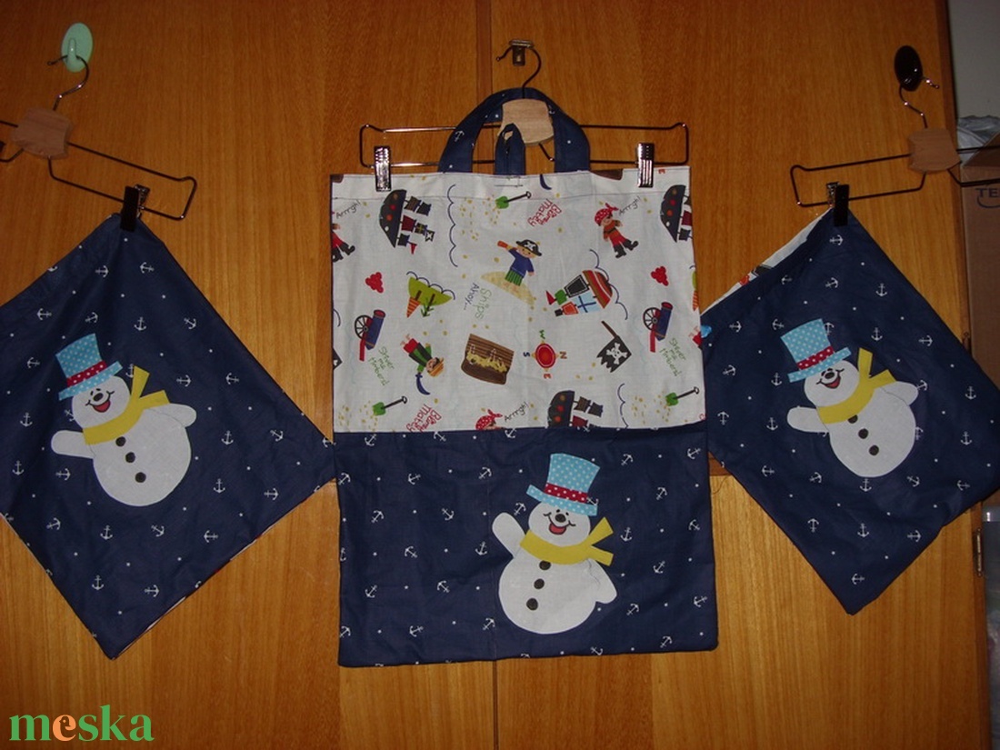 Füles  ovis ruha zsák 55 x 40 cm  100% pamut textil - ovis jellel és névvel is - játék & sport - ovis felszerelés - ovis zsák - Meska.hu