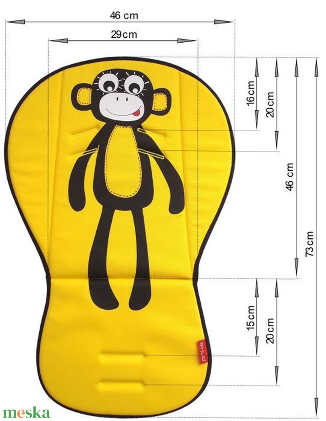 Pamut védő betét méretre - babakocsiba, autósülésbe - 100% design pamutból - tolókar és/vagy  karfa takaró - méretre - játék & sport - 3 éves kor alattiaknak - gyerekülés huzat - Meska.hu