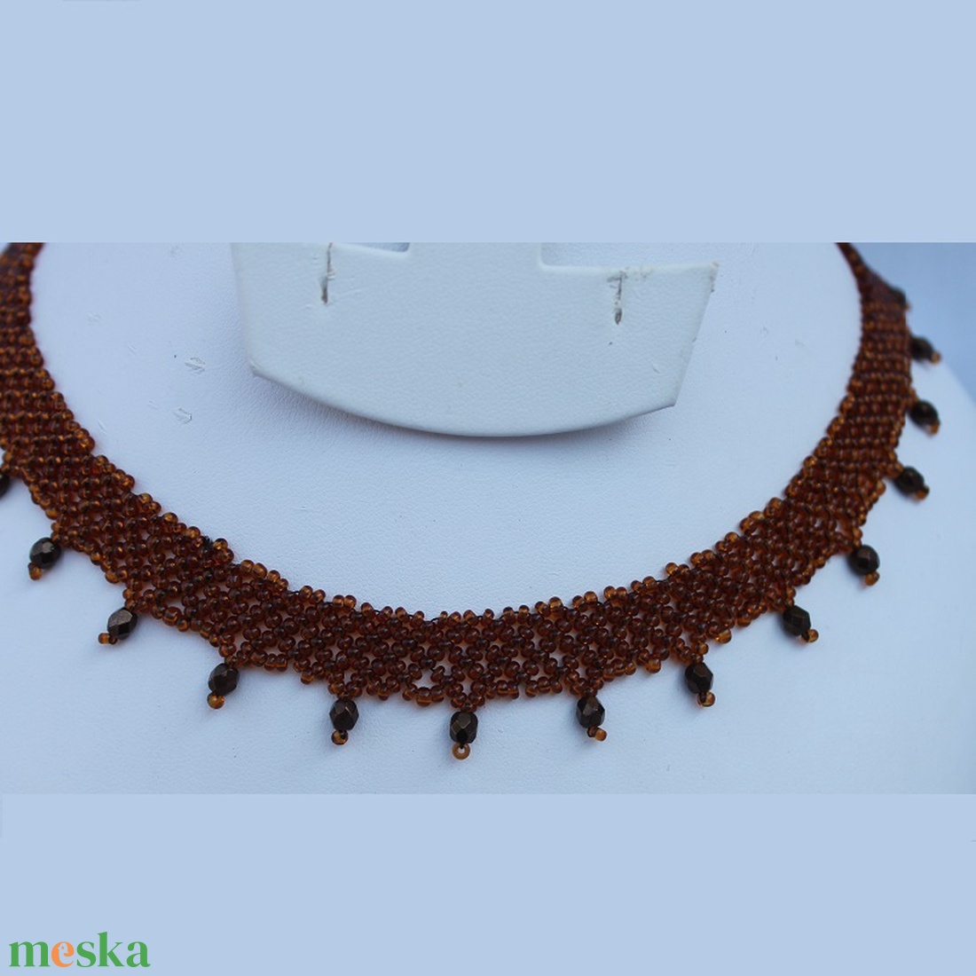 Ameli gyöngyszalag csiszolt gyönggyel - ékszer - nyaklánc - gyöngyös nyaklánc - Meska.hu