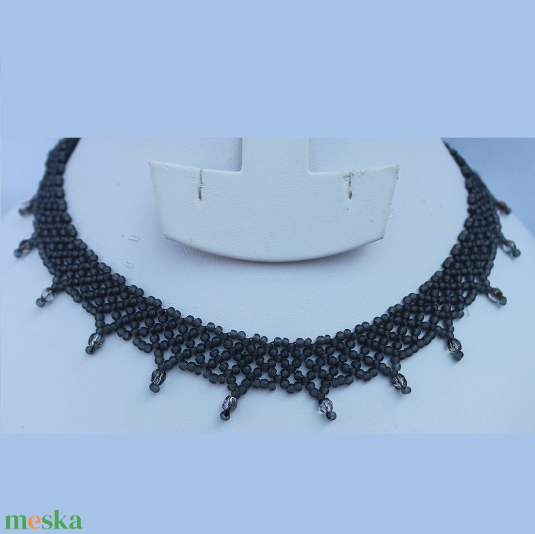 Ameli gyöngyszalag csiszolt gyönggyel - ékszer - nyaklánc - gyöngyös nyaklánc - Meska.hu