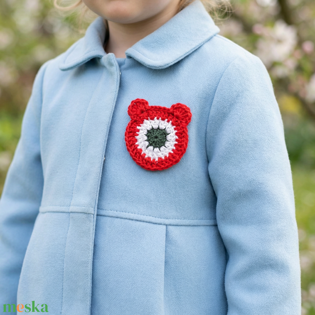 Horgolt kokárda - ékszer - kitűző és bross - Meska.hu