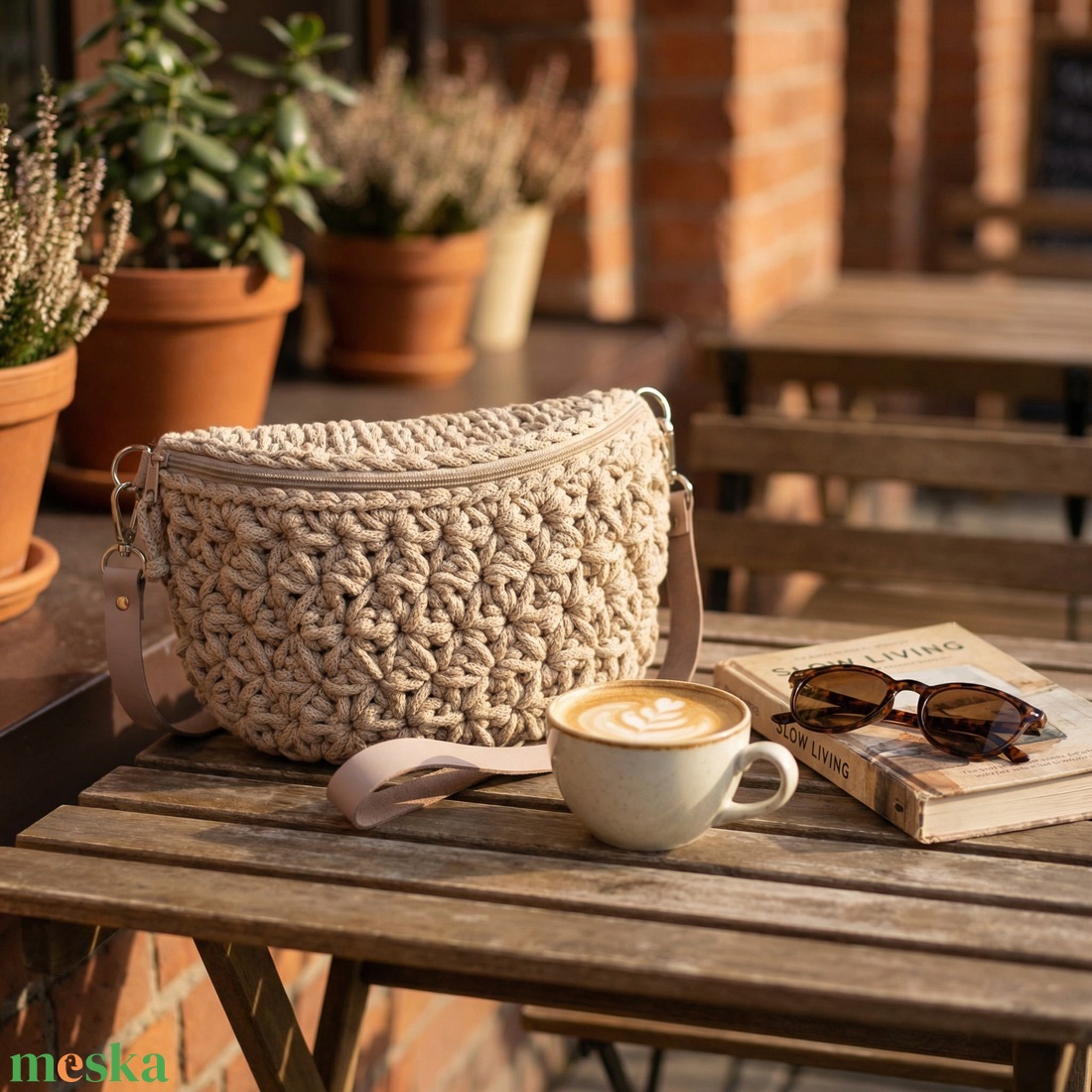 Jázmin mintás crossbody - táska & tok - kézitáska & válltáska - vállon átvethető táska - Meska.hu