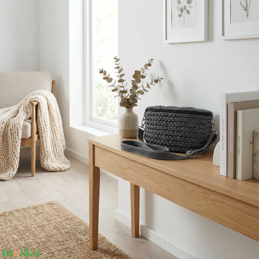 Horgolt crossbody - táska & tok - kézitáska & válltáska - vállon átvethető táska - Meska.hu