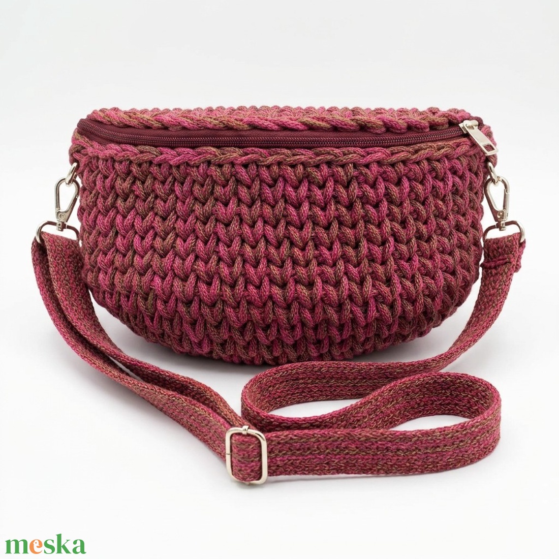 Horgolt crossbody - táska & tok - kézitáska & válltáska - vállon átvethető táska - Meska.hu