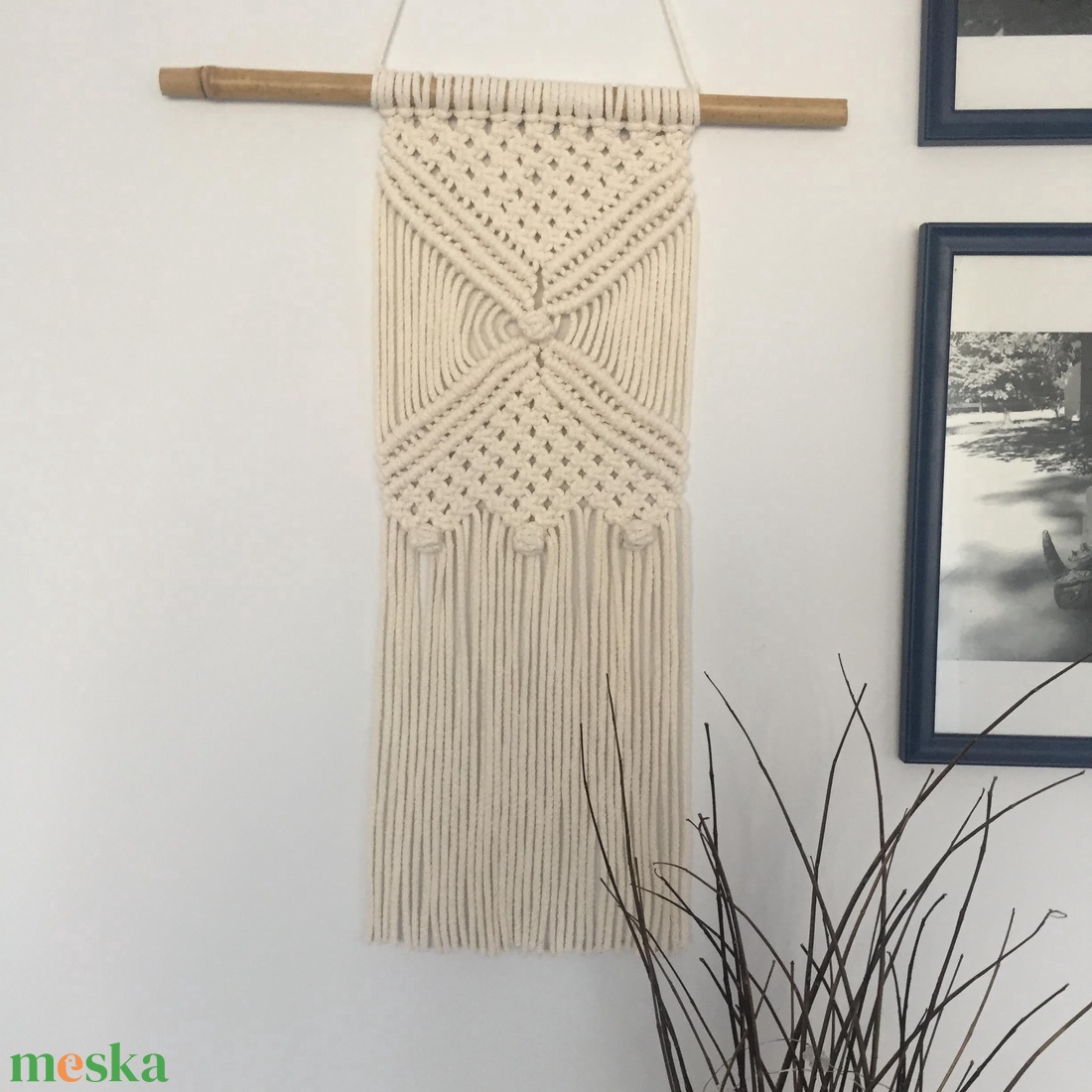 Falidísz, makramé, krém - otthon & életmód - dekoráció - fali és függő dekoráció - falra akasztható dekor - Meska.hu Falidísz, makramé, krém - otthon & életmód - dekoráció - fali és függő dekoráció - falra akasztható dekor - Meska.hu