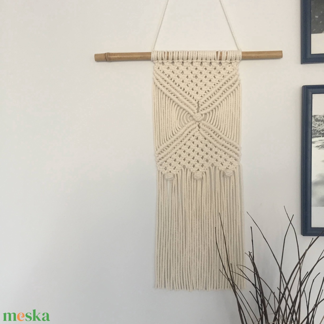 Falidísz, makramé, krém - otthon & életmód - dekoráció - fali és függő dekoráció - falra akasztható dekor - Meska.hu Falidísz, makramé, krém - otthon & életmód - dekoráció - fali és függő dekoráció - falra akasztható dekor - Meska.hu