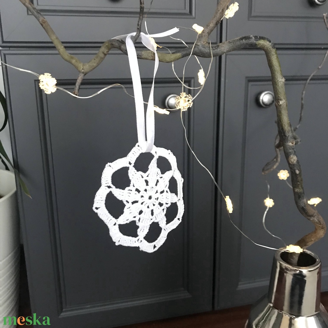  Karácsonyi dísz fehér csillag - karácsony - karácsonyi lakásdekoráció - karácsonyfadíszek - Meska.hu