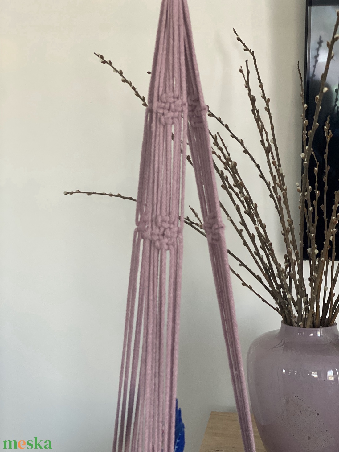 Virágtartó, makramé, lia - otthon & életmód - virágdekoráció - virágtartó - függő virágtartó - Meska.hu