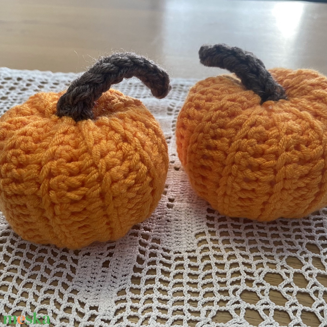 Horgolt haloweeni dísztök - otthon & életmód - dekoráció - halloween - halloweeni tök - Meska.hu