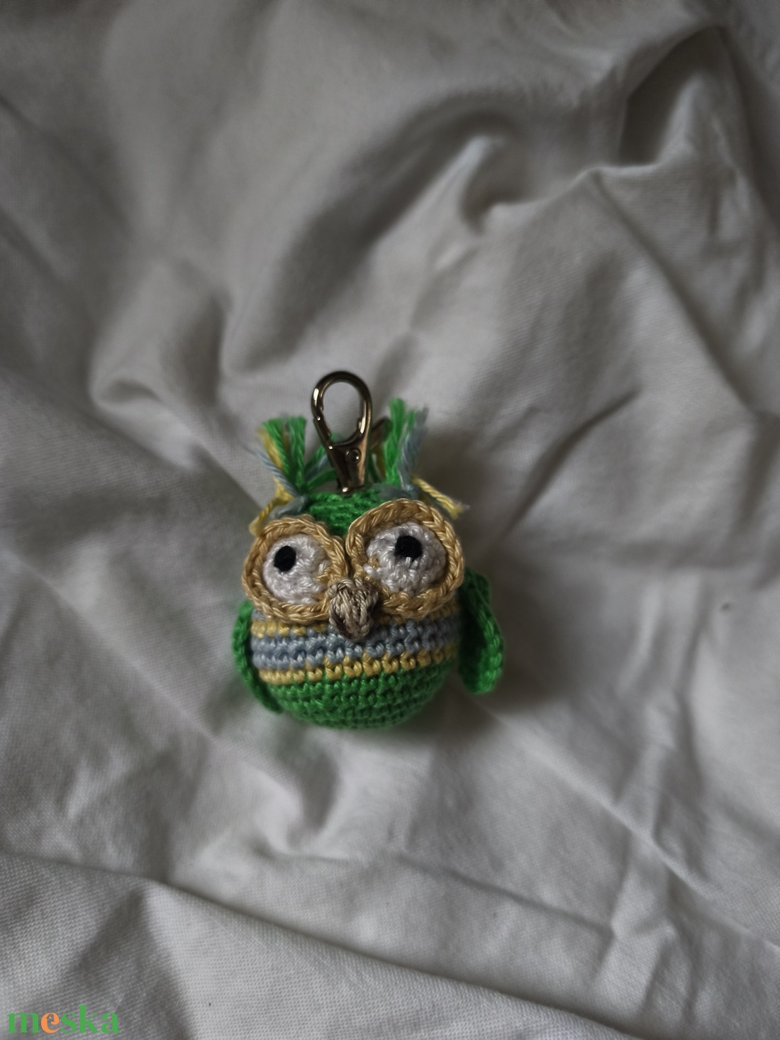 Zöld bagoly kulcstartó - táska & tok - kulcstartó & táskadísz - kulcstartó - Meska.hu