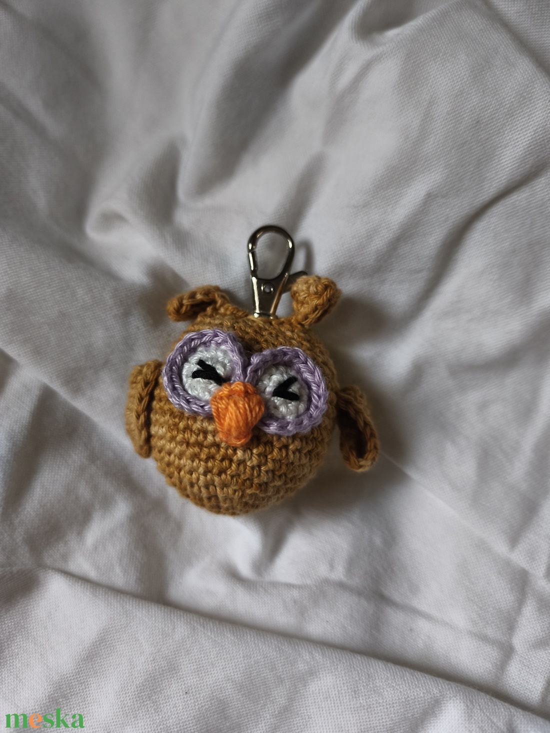 Barna bagoly kulcstartó - táska & tok - kulcstartó & táskadísz - kulcstartó - Meska.hu