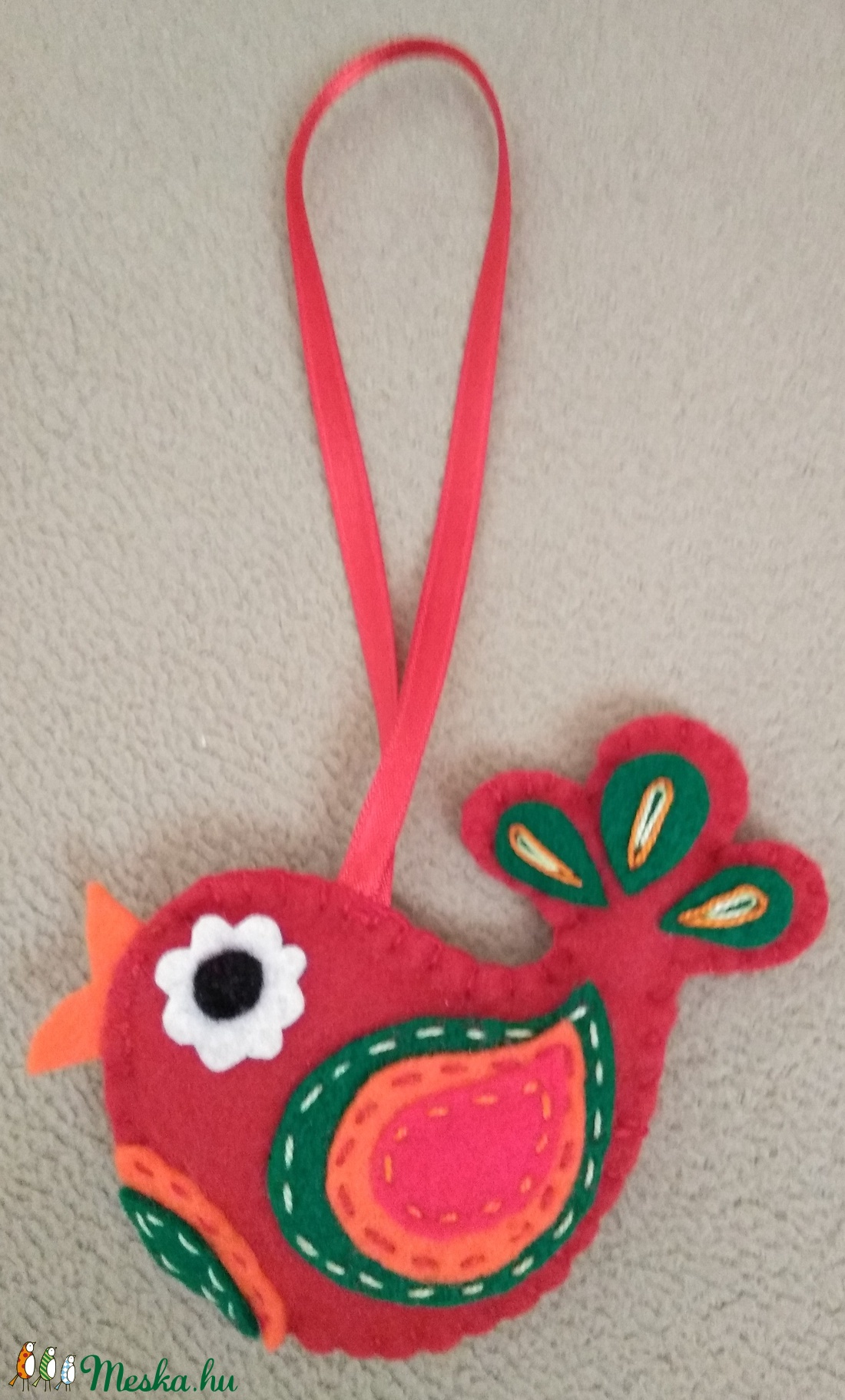 Madár filcből - otthon & életmód - dekoráció - Meska.hu