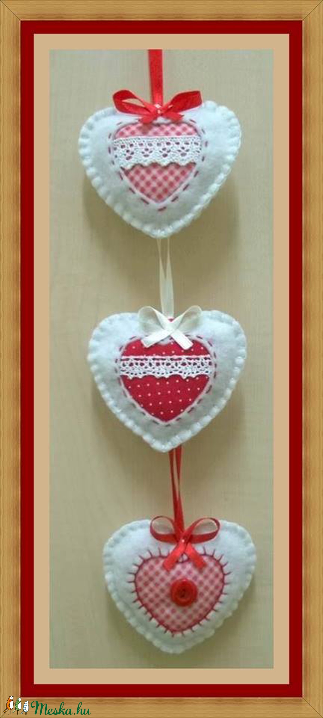 Karácsonyi szívek - karácsony - Meska.hu
