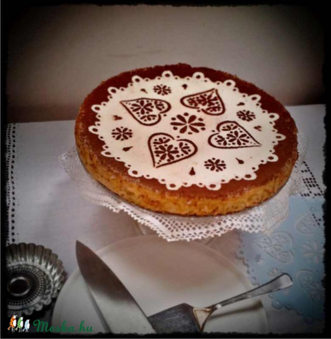 Vintage torta díszítő sablon -  - Meska.hu