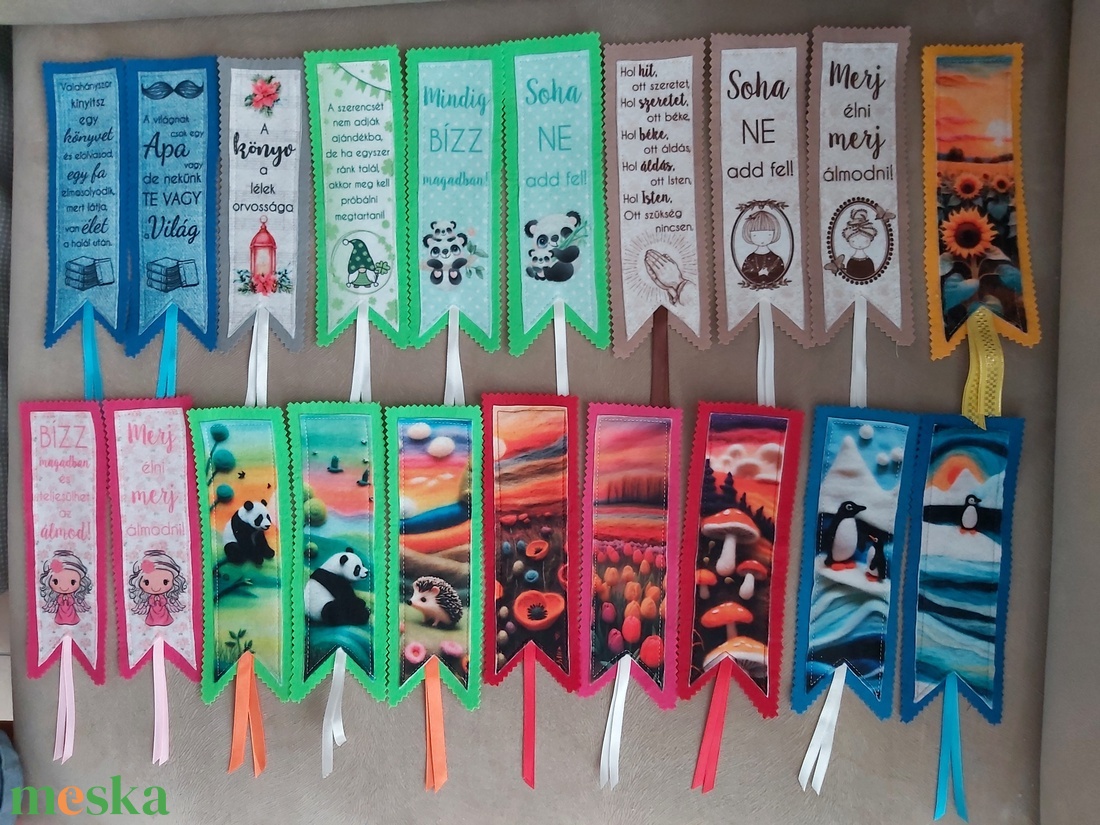 Filc könyvjelző és filc virág köszöntéshez.. - könyv & zene - könyvjelző - Meska.hu