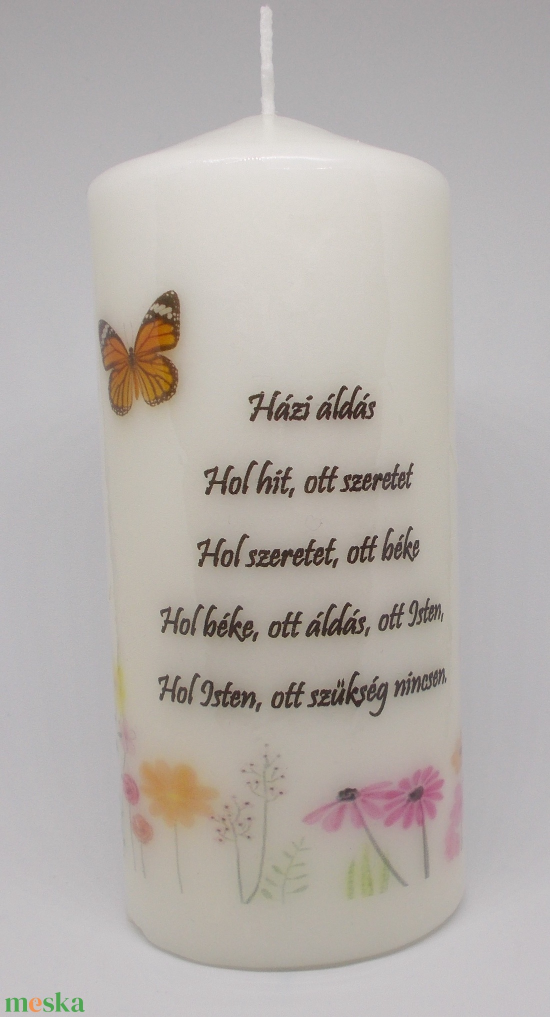 HÁZI ÁLDÁS gyertyákon - gyertya - otthon & életmód - gyertya, illat, aroma - gyertya - Meska.hu