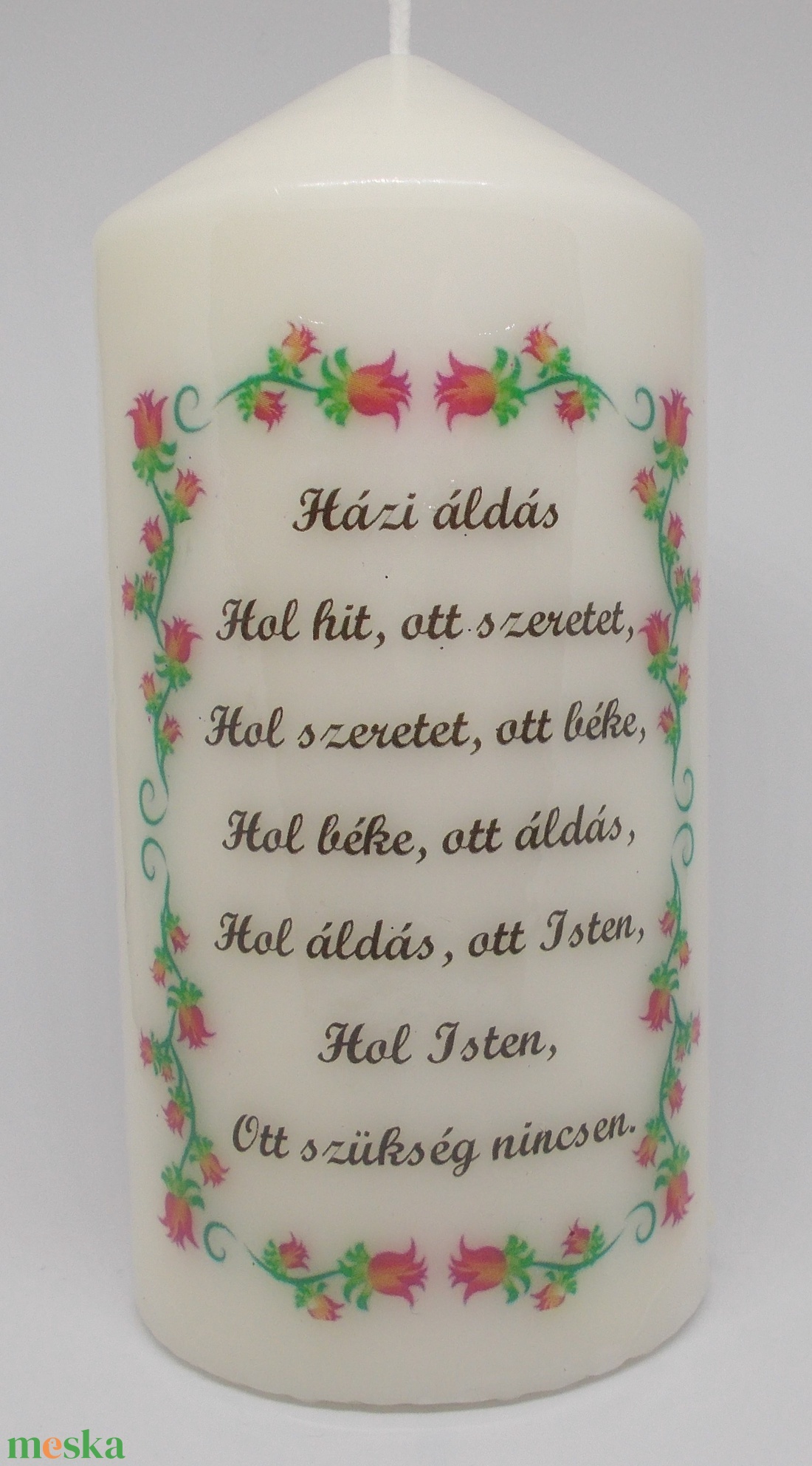 HÁZI ÁLDÁS gyertyákon - gyertya - otthon & életmód - gyertya, illat, aroma - gyertya - Meska.hu