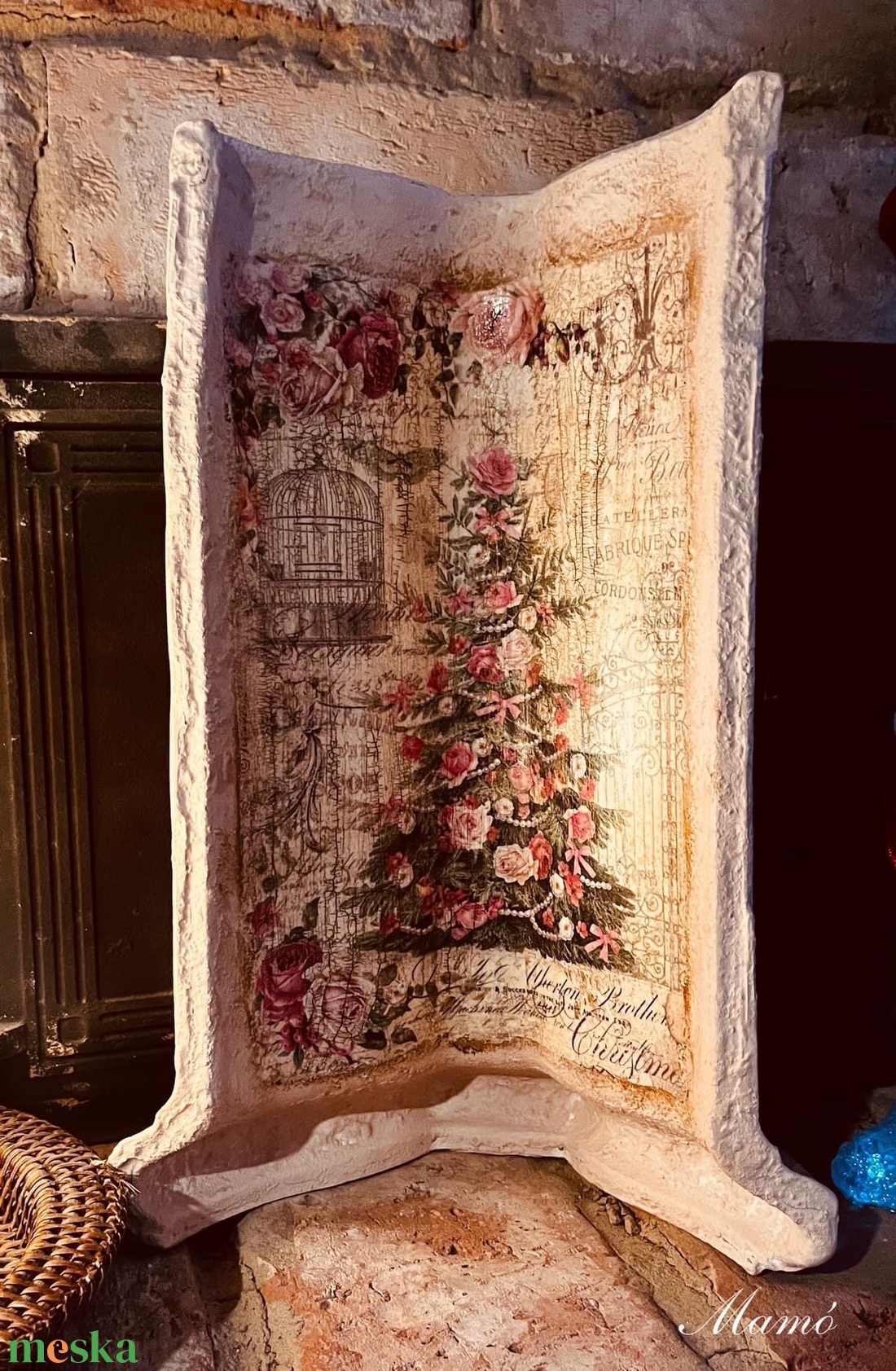 Karácsonyi cserép dekoráció - karácsony - karácsonyi lakásdekoráció - karácsonyi lakásdíszek - Meska.hu