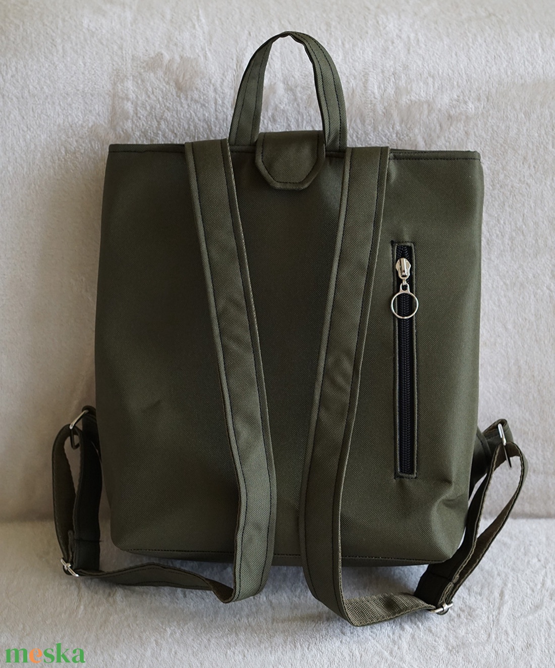 Hátizsák keki-levél mintás - táska & tok - hátizsák - hátizsák - Meska.hu