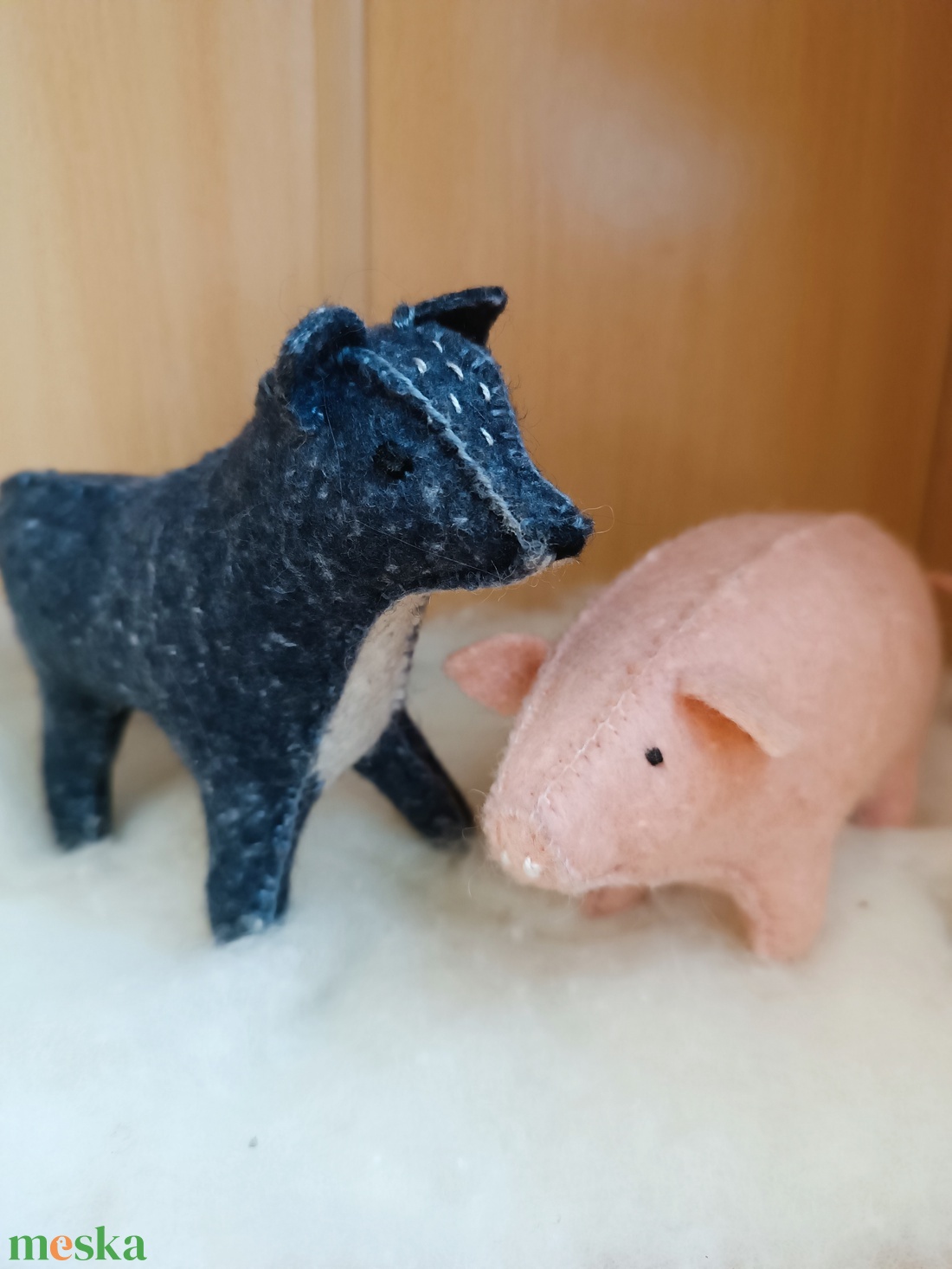 Gyapjúfilc Malac + Farkas csomag - játék & sport - plüssállat & játékfigura - más figura - Meska.hu