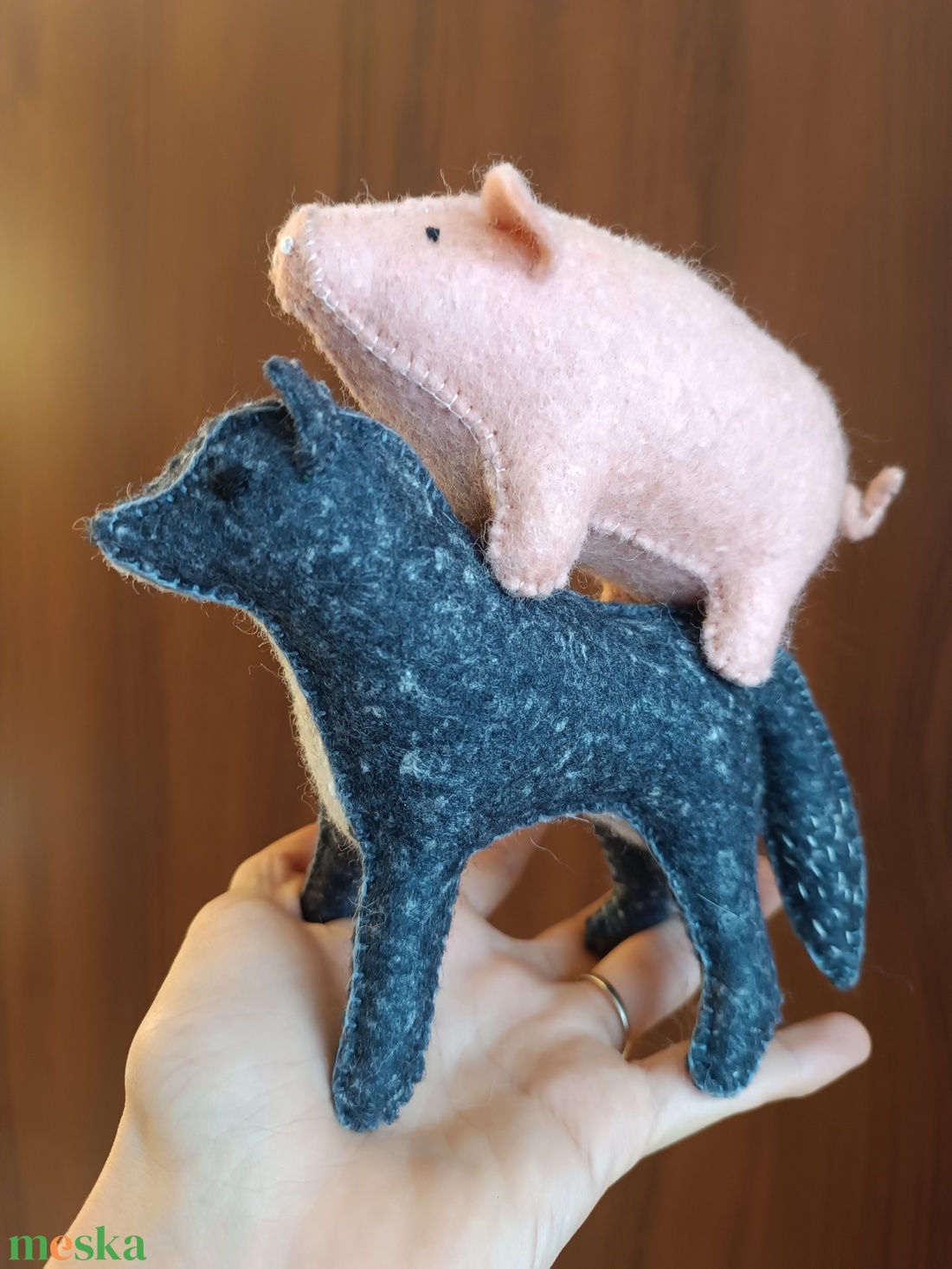 Gyapjúfilc Malac + Farkas csomag - játék & sport - plüssállat & játékfigura - más figura - Meska.hu