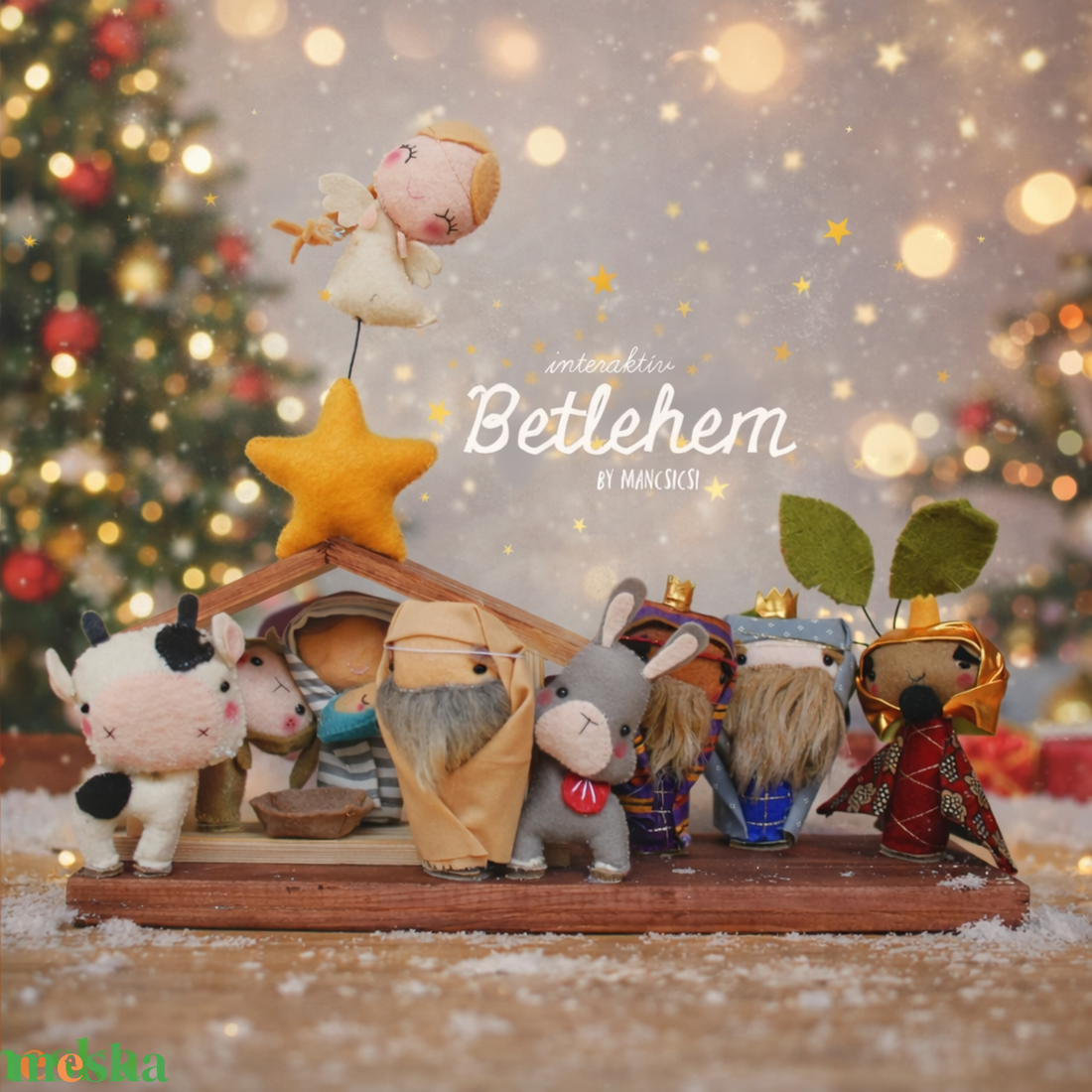 Karácsonyi dekoráció, Betlehem, Karácsonyi dísz, Játék, Interaktív játék, Jézus - karácsony - karácsonyi lakásdekoráció - karácsonyi manók, figurák - Meska.hu