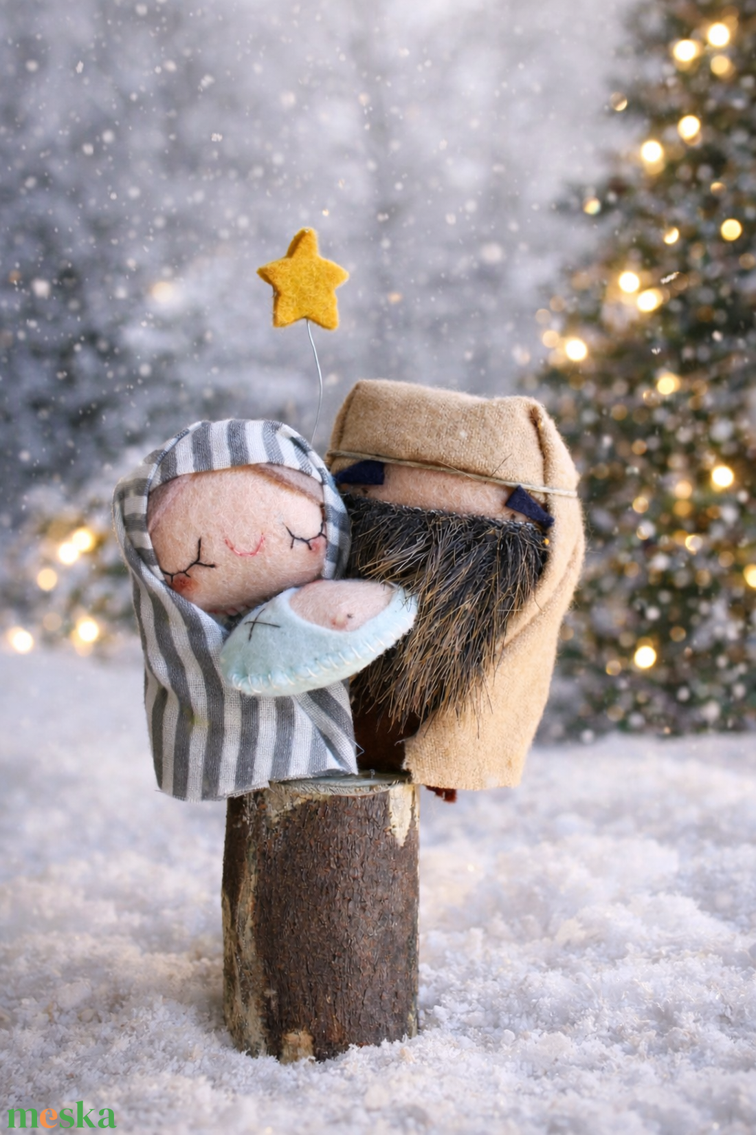 Betlehem, Karácsonyi dekoráció, magyar kézműves termék, keresztény dekoráció Mancsicsi műhelyéből  - karácsony - karácsonyi lakásdekoráció - karácsonyi lakásdíszek - Meska.hu