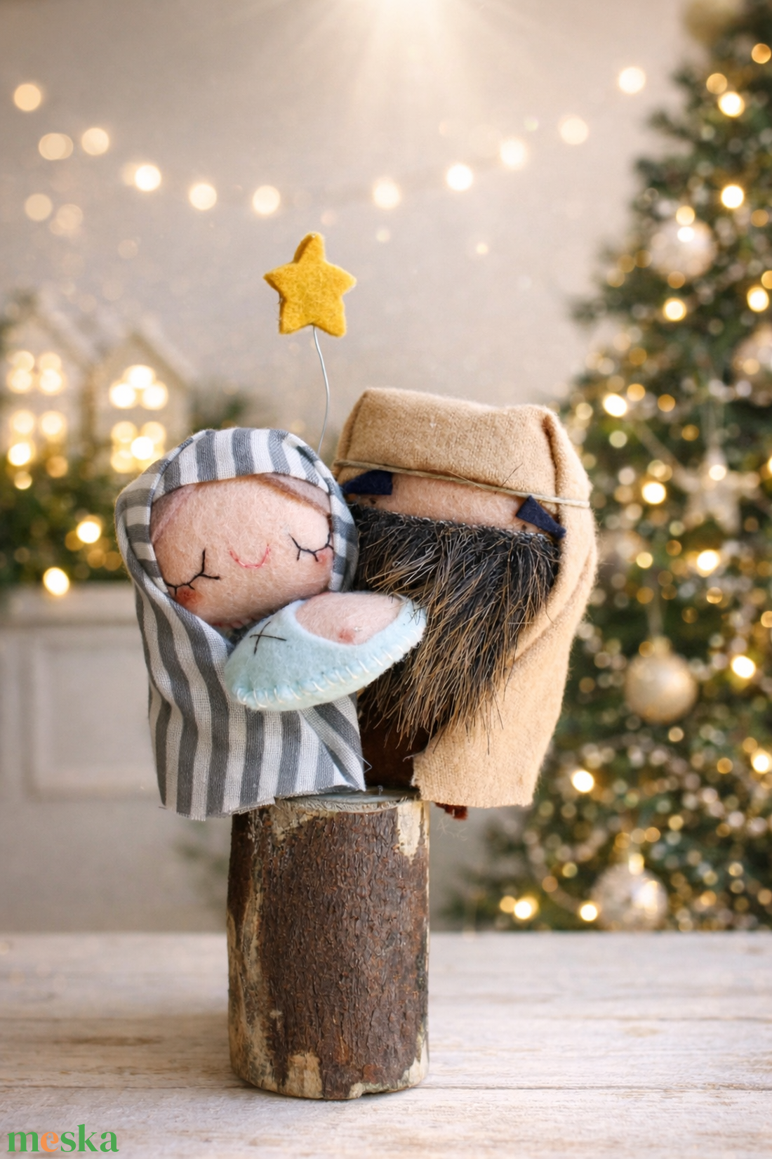 Betlehem, Karácsonyi dekoráció, magyar kézműves termék, keresztény dekoráció Mancsicsi műhelyéből  - karácsony - karácsonyi lakásdekoráció - karácsonyi lakásdíszek - Meska.hu