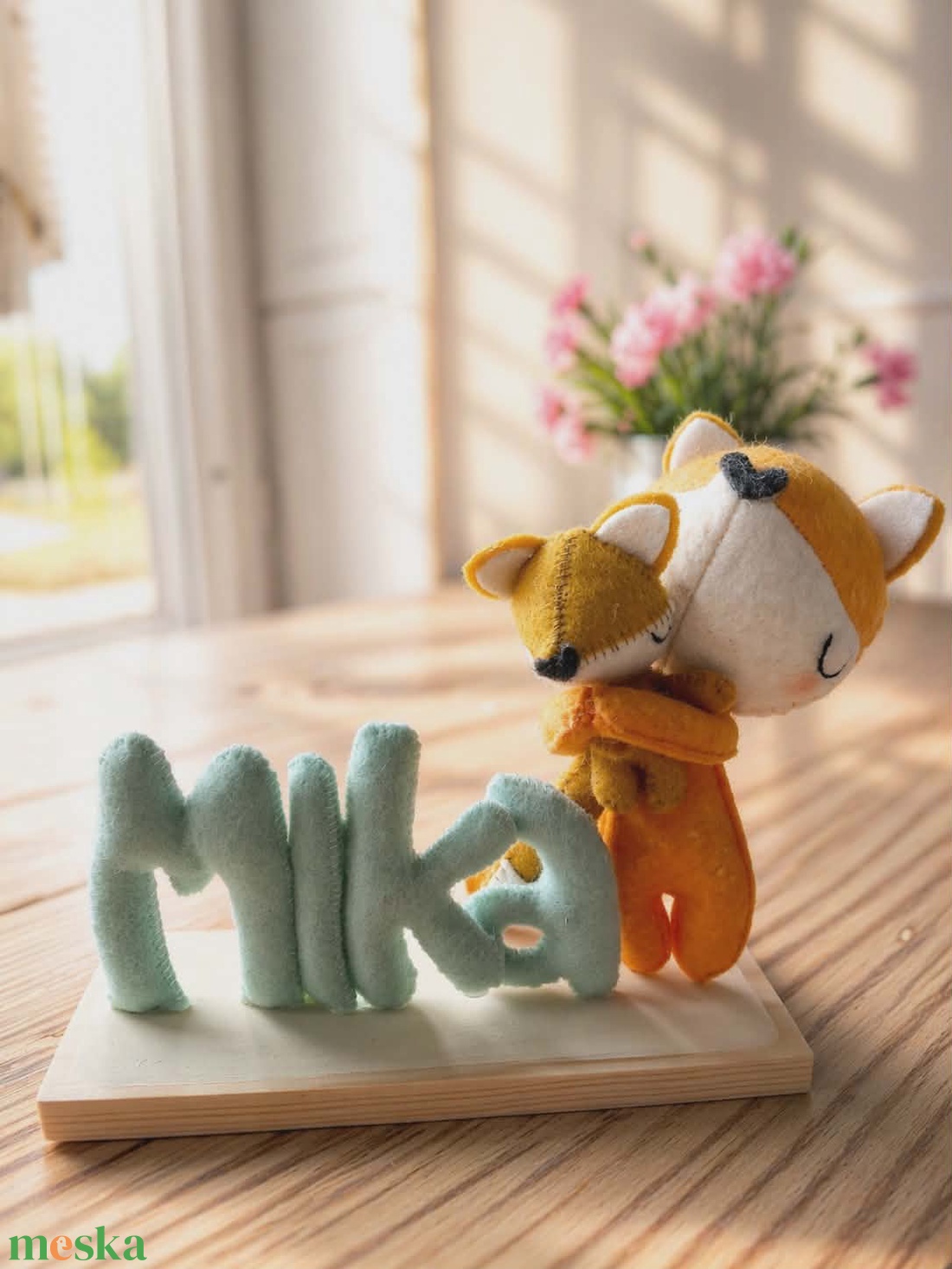 Rókás névtábla - kézműves magyar termék - egyedi ajándék - névreszóló - baba - mama - babaszoba dekoráció - baba névtábla - Meska.hu