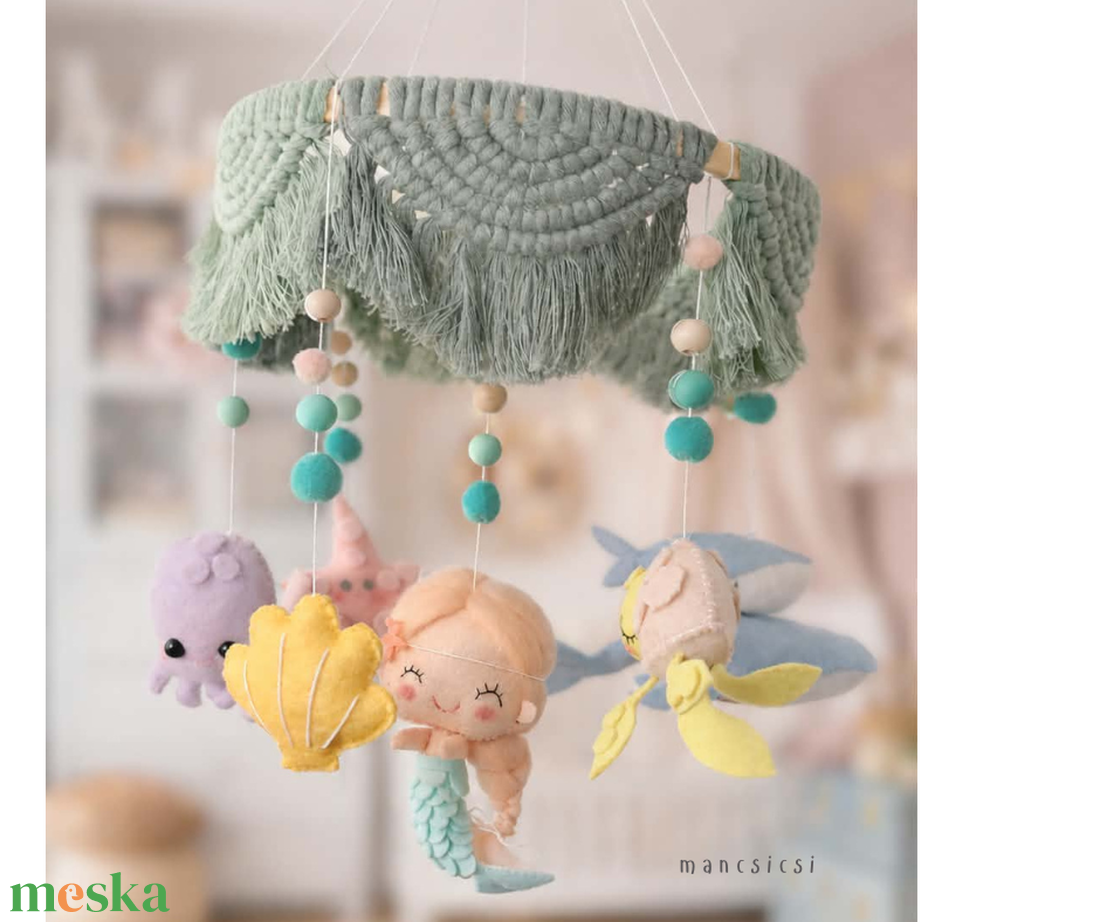 Tengeri babaforgó - baba - mama - baba játékok - kiságyforgó - Meska.hu