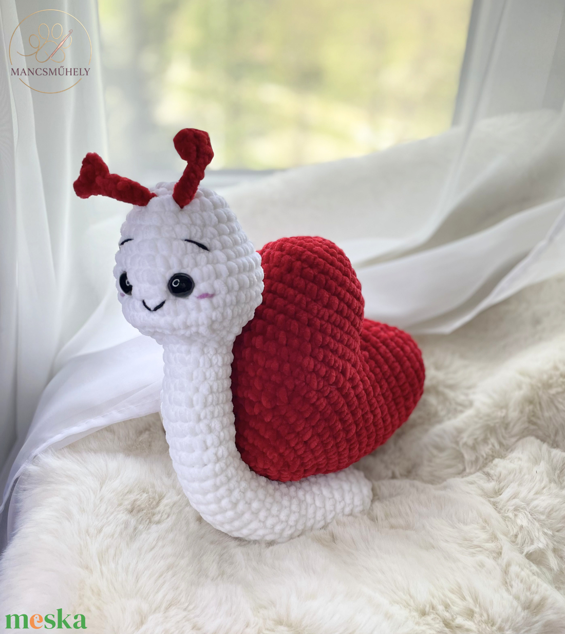 Horgolt csiga - játék & sport - plüssállat & játékfigura - csiga - Meska.hu