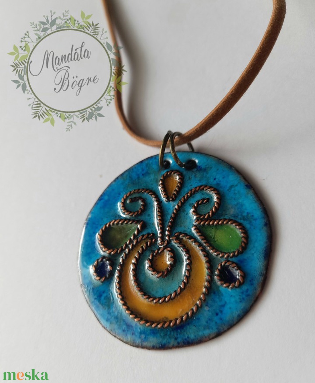 Holdvilág mandala medál , Tűzzománc nyaklánc - ékszer - nyaklánc - medál - Meska.hu Holdvilág mandala medál , Tűzzománc nyaklánc - ékszer - nyaklánc - medál - Meska.hu