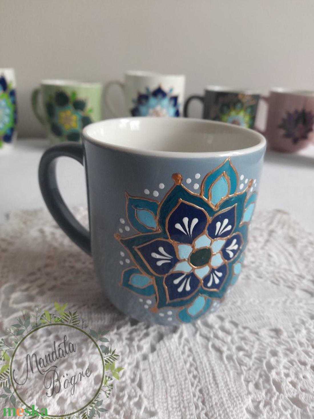 Kék bögre,Mandala bögre 1. - otthon & életmód - konyhafelszerelés, tálalás - tálalás - bögre & csésze - Meska.hu Kék bögre,Mandala bögre 1. - otthon & életmód - konyhafelszerelés, tálalás - tálalás - bögre & csésze - Meska.hu
