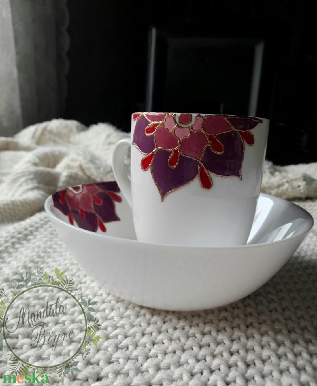 Misztikus Lila reggeliző szett ,Mandala bögre - otthon & életmód - konyhafelszerelés, tálalás - tálalás - bögre & csésze - Meska.hu Misztikus Lila reggeliző szett ,Mandala bögre - otthon & életmód - konyhafelszerelés, tálalás - tálalás - bögre & csésze - Meska.hu