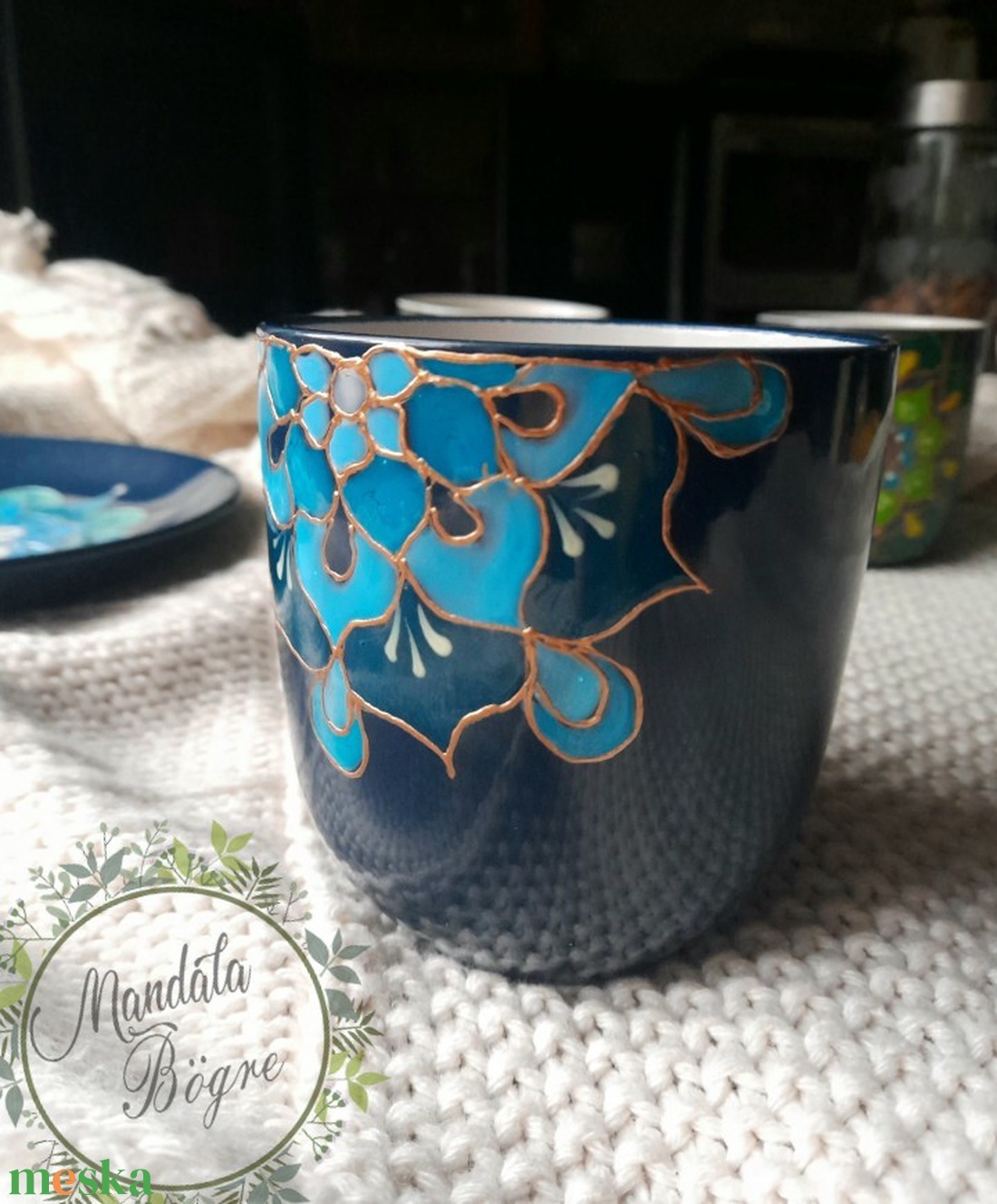 Türkiz-Kék mandala bögre ,Kék bögre - otthon & életmód - konyhafelszerelés, tálalás - tálalás - bögre & csésze - Meska.hu Türkiz-Kék mandala bögre ,Kék bögre - otthon & életmód - konyhafelszerelés, tálalás - tálalás - bögre & csésze - Meska.hu