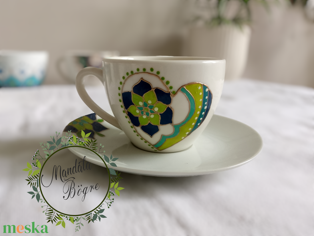 SZÍV mandala csésze kistányérral ,Mandala csésze - otthon & életmód - konyhafelszerelés, tálalás - tálalás - teás- és kávés pohár, készlet - Meska.hu SZÍV mandala csésze kistányérral ,Mandala csésze - otthon & életmód - konyhafelszerelés, tálalás - tálalás - teás- és kávés pohár, készlet - Meska.hu