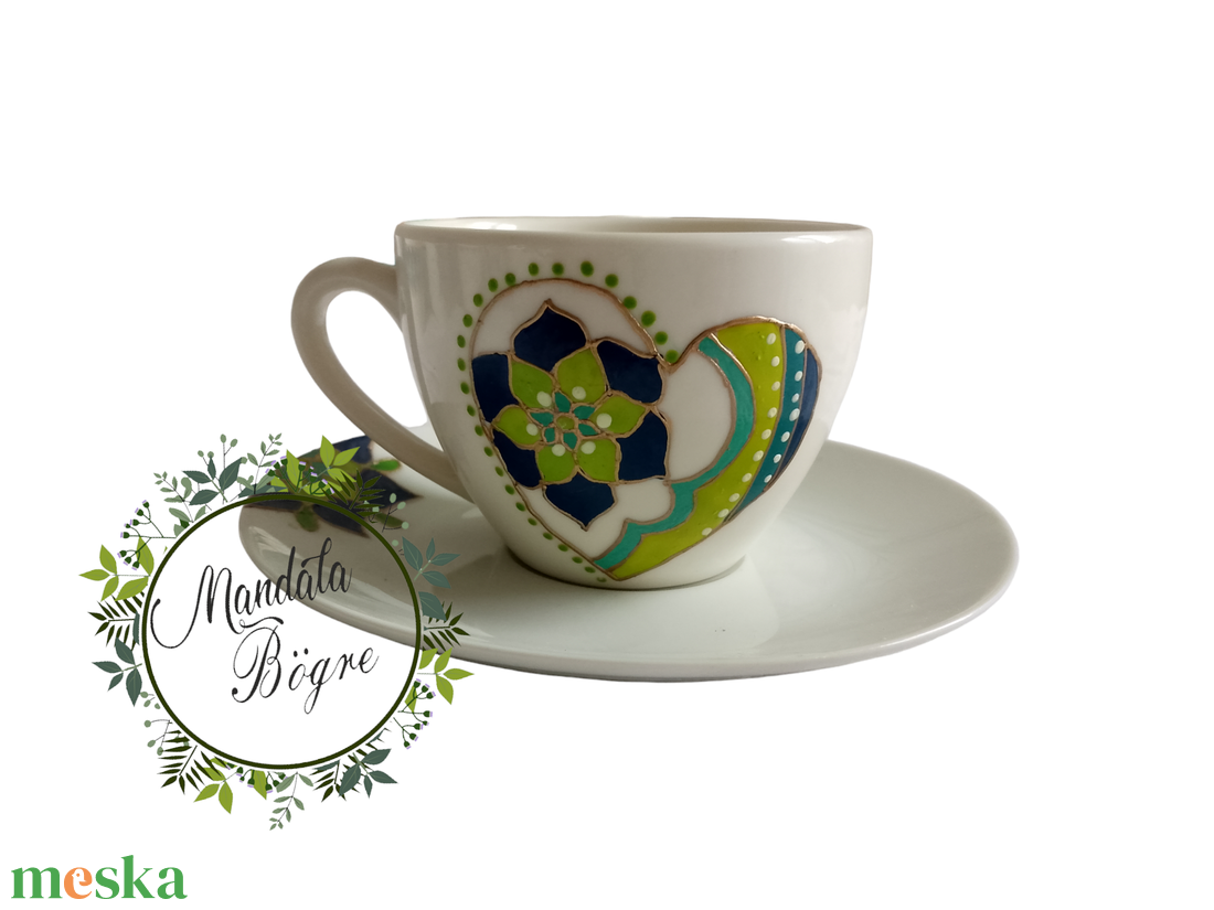 SZÍV mandala csésze kistányérral ,Mandala csésze - otthon & életmód - konyhafelszerelés, tálalás - tálalás - teás- és kávés pohár, készlet - Meska.hu SZÍV mandala csésze kistányérral ,Mandala csésze - otthon & életmód - konyhafelszerelés, tálalás - tálalás - teás- és kávés pohár, készlet - Meska.hu